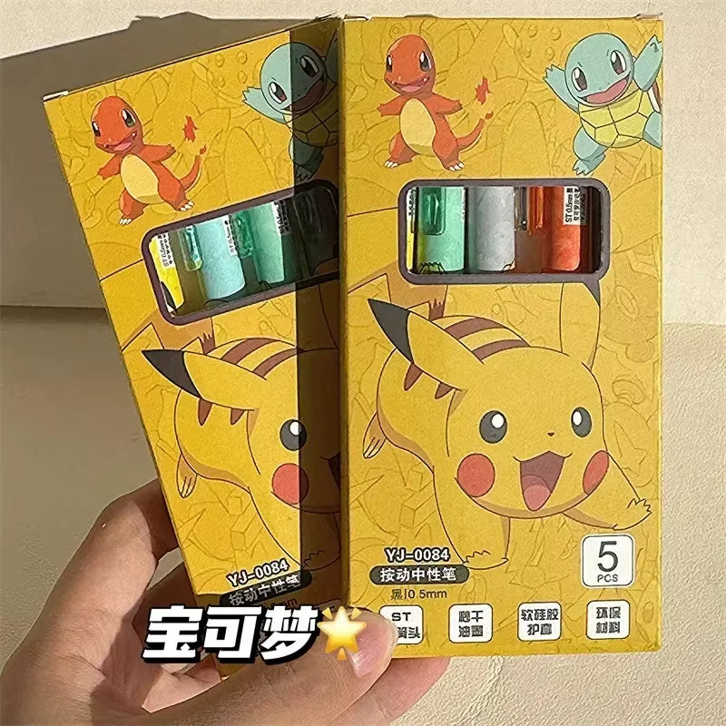 Brighten Up Your Writing with 5 Adorable Pokemon Gel Pens - Perfect for School Supplies and Holiday Gifts!